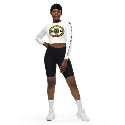 KK long-sleeve crop top